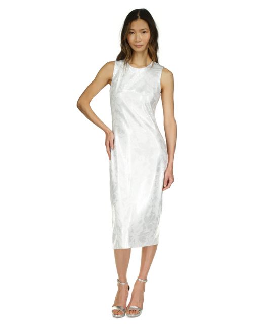 Michael Kors Michael Sequined Sleeveless Midi Dress