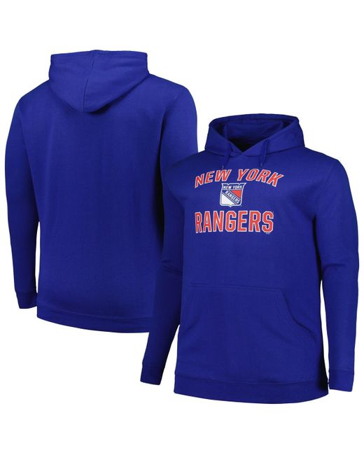 Profile New York Rangers Big Tall Arch Over Logo Pullover Hoodie