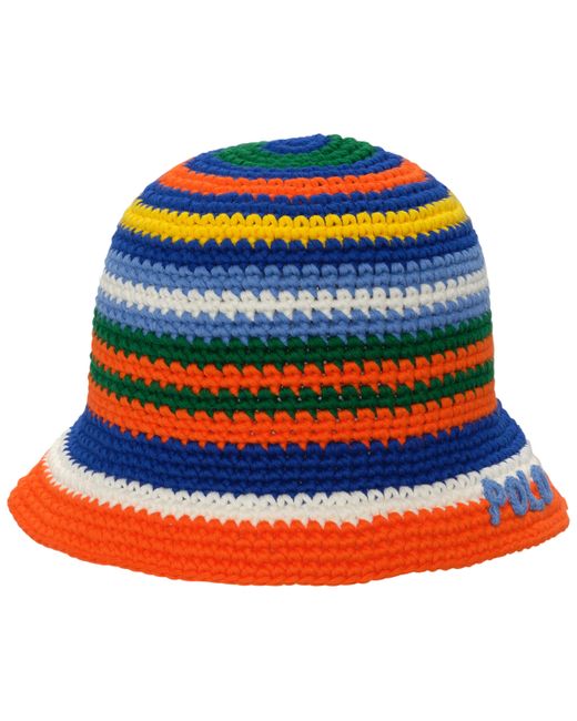 Polo Ralph Lauren Striped Crochet Bucket Hat