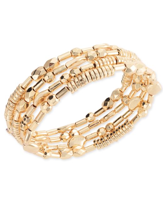 Style & Co Silver-Tone Beaded Multi-Row Coil Bracelet Created for