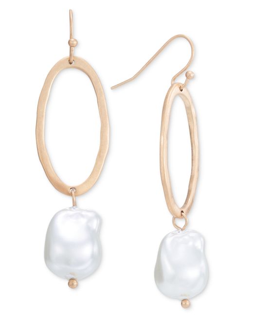Style & Co Open Oval Stone Drop Earrings Created for