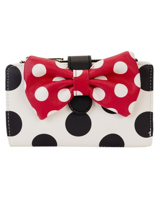 Loungefly Mickey Friends Minnie Mouse Rocks The Dots Classic Flap Wallet