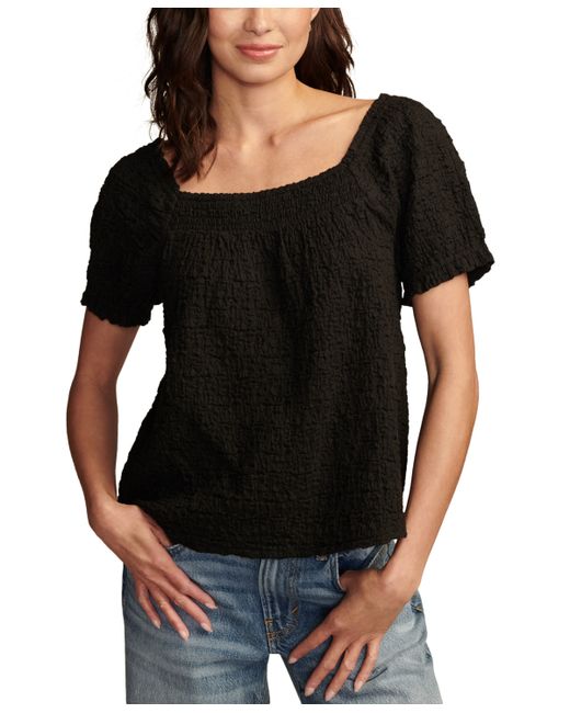 Lucky Brand Square-Neck Short-Sleeve Top