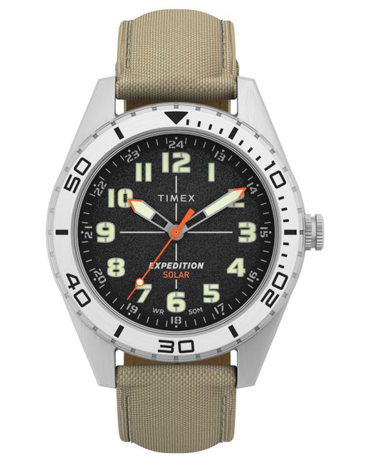 Timex Expedition Field Analog Solar material Strap 43mm Round Watch