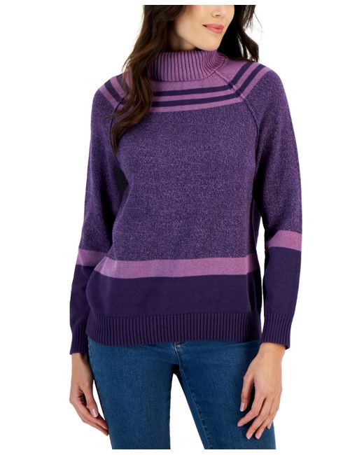 Karen Scott Petite Cotton Turtleneck Sweater Created for
