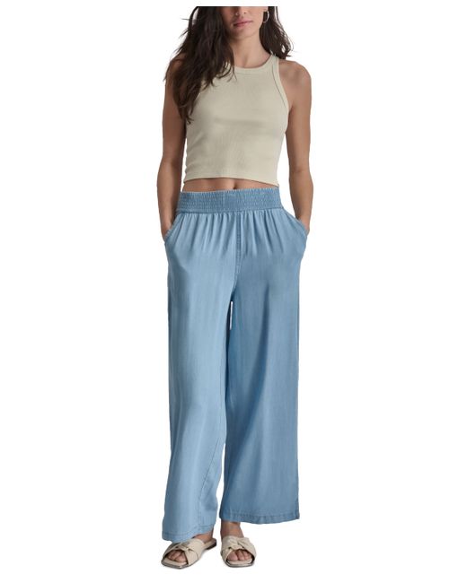 Dkny Pull-On Wide-Leg Ankle Pants