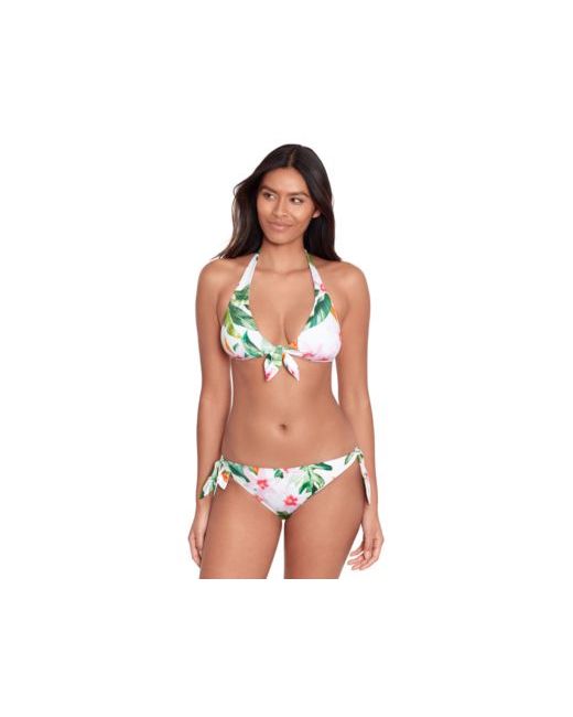 Lauren Ralph Lauren Tropical Print Tie Front Bikini Top Hipster Bottoms