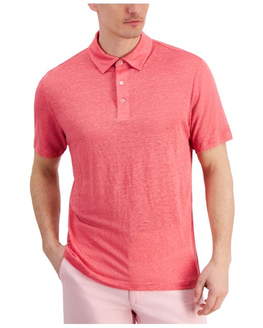 Club Room Luxury Short Sleeve Heathered Polo Shirt Created for