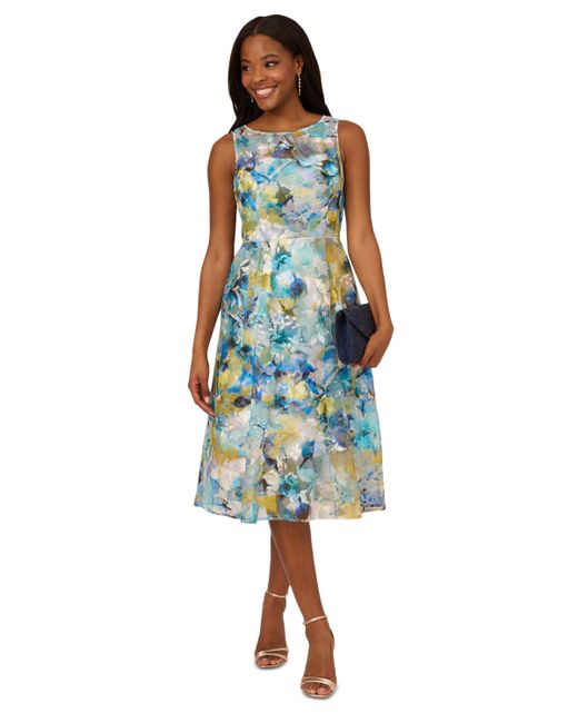 Adrianna Papell Printed Fit Flare Dress
