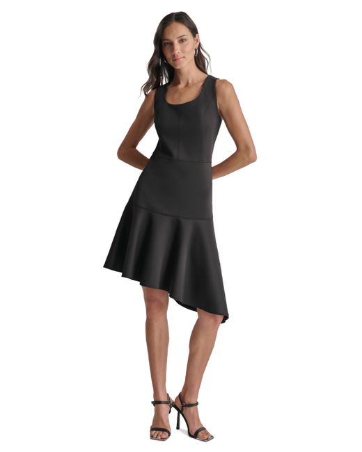 Dkny Scoop-Neck Asymmetrical A-Line Dress