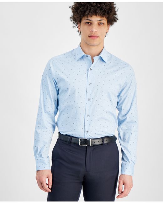 Alfani Geo-Print Slim-Fit Dress Shirt Created for