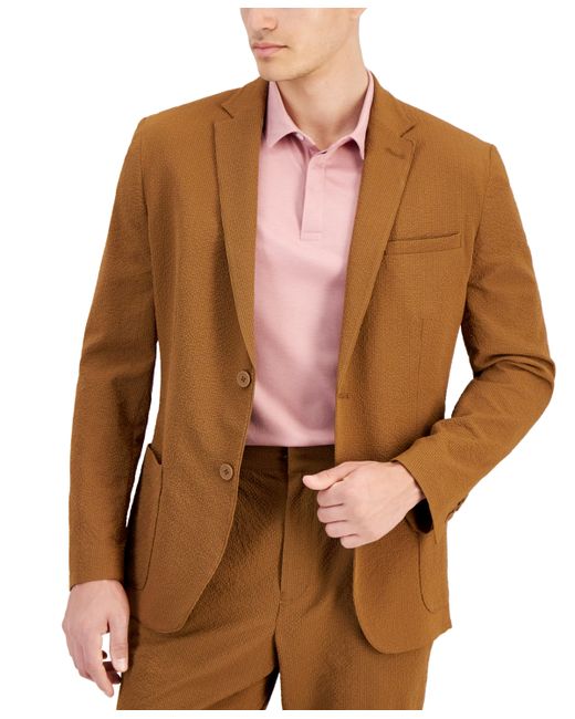 Alfani Classic-Fit Textured Seersucker Suit Jacket Created for