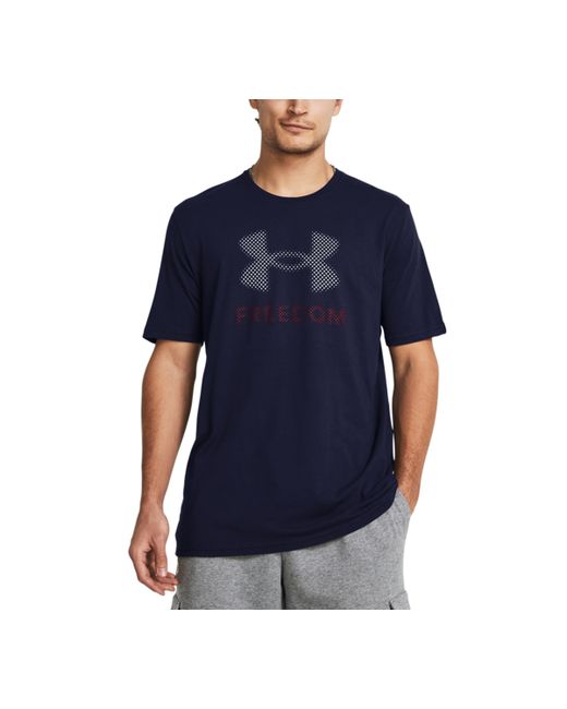 Under Armour Relaxed Fit Freedom Logo Short Sleeve T-Shirt red
