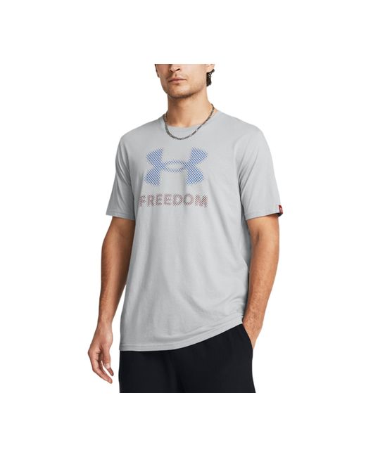 Under Armour Relaxed Fit Freedom Logo Short Sleeve T-Shirt red