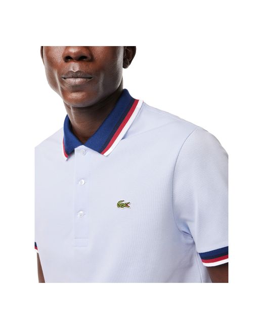 Lacoste Classic Fit Striped Trim Short Sleeve Polo Shirt