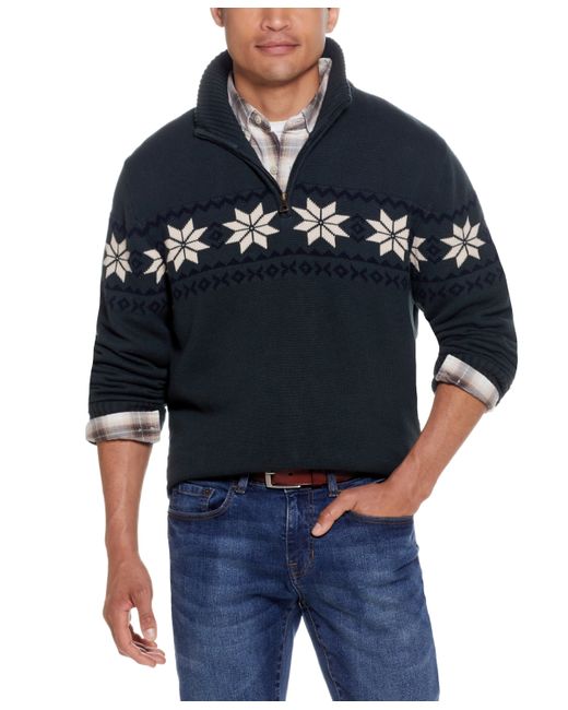 Weatherproof Vintage Snowflake Quarter-Zip Sweater