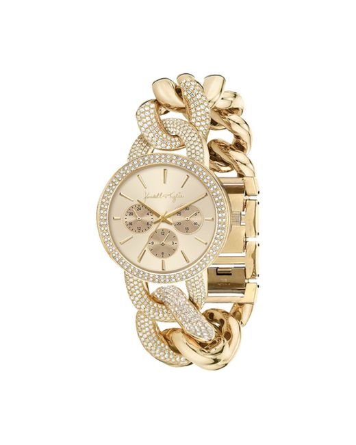 Kendall and Kylie Large Open-Link Mock-Chronograph Analog Bracelet Watch