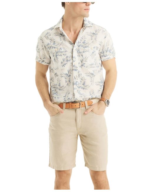 Nautica Classic-Fit Tropical Leaf-Print Button-Down Shirt