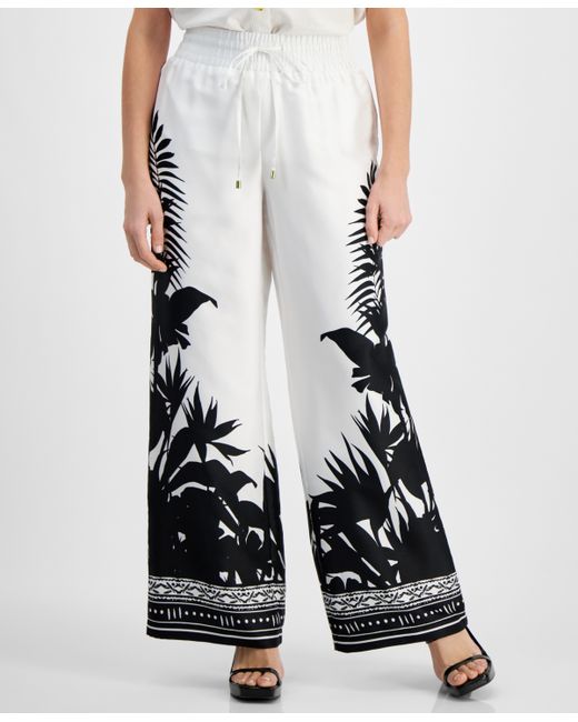 I.N.C. International Concepts Petite Printed Wide-Leg Pants Created for