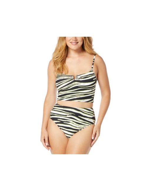 Coco Reef Coco Contours Intrigue Cropped Tankini Top High Waist Bottom