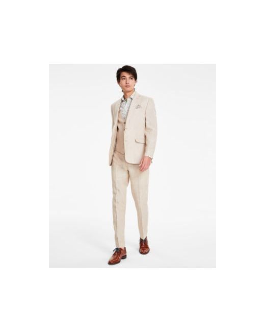 Bar III Slim Fit Linen Suit Separates Created For