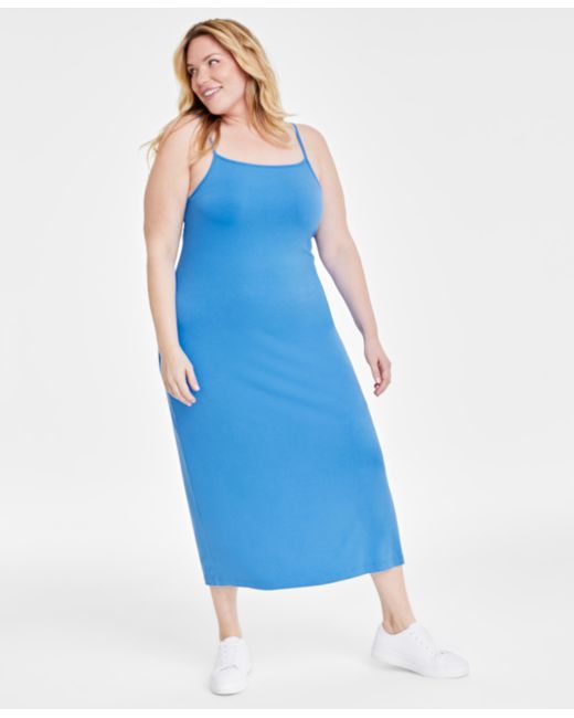 On 34th Trendy Plus Ribbed Midi Dress Created for