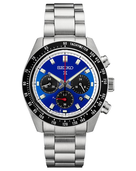 Seiko Chronograph Prospex Speedtimer Solar U.s. Special Edition Stainless Steel Bracelet Watch 41mm