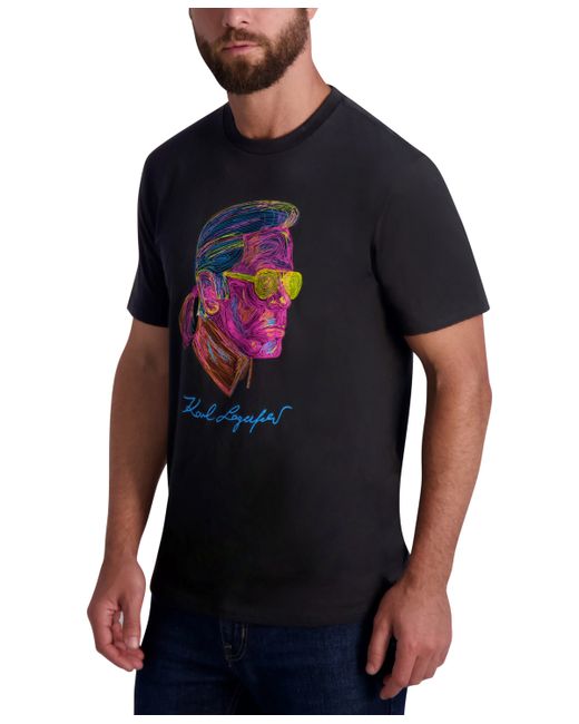 Karl Lagerfeld Multicolor Face Graphic T-Shirt
