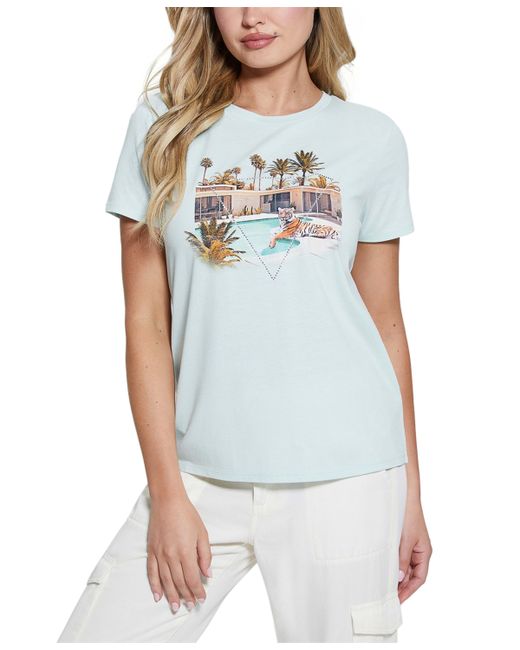 Guess Short Sleeve Poolside Tiger Easy T-Shirt