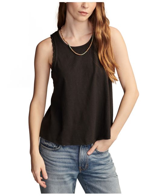 Lucky Brand Lace-Trim Swing Tank Top