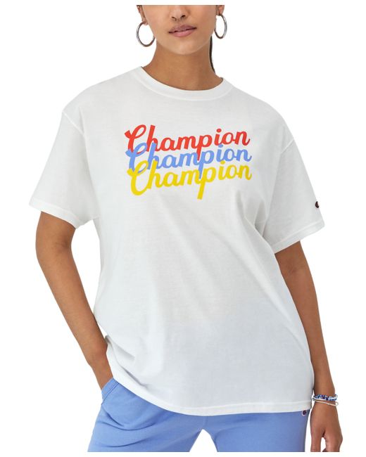 Champion Loose Fit Graphic-Logo Short-Sleeve T-Shirt