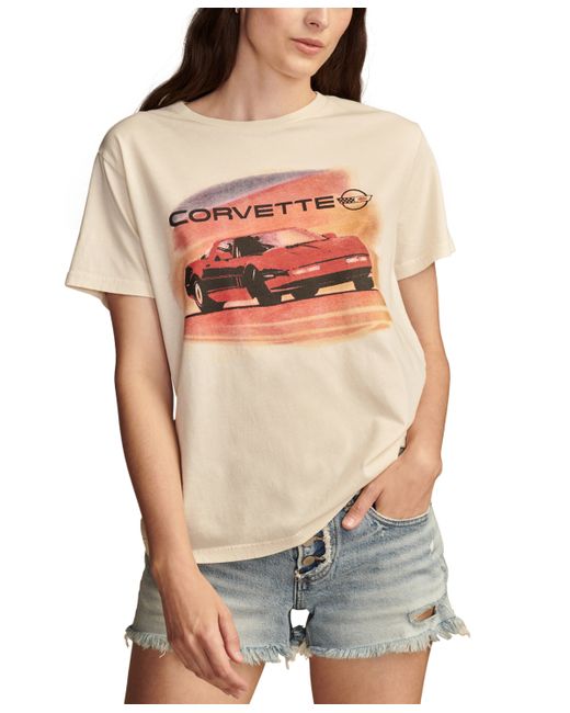 Lucky Brand Corvette Graphic Print Boyfriend T-Shirt