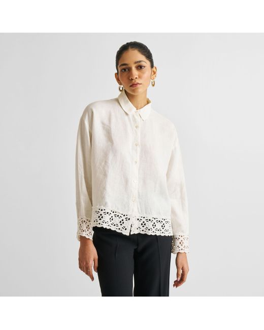 Reistor Button-down with Lace Shirt