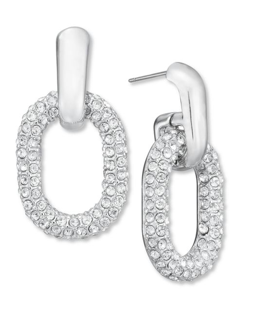 I.N.C. International Concepts Pave Oval Link Drop Earrings Created for