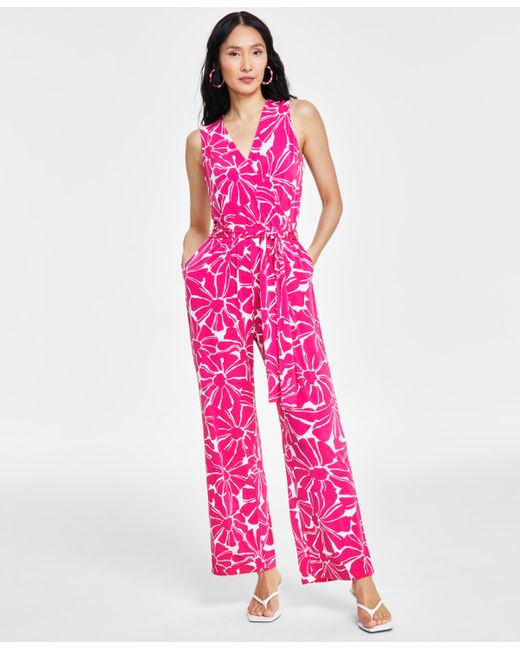 I.N.C. International Concepts Sleeveless Tie-Waist Jumpsuit Created for