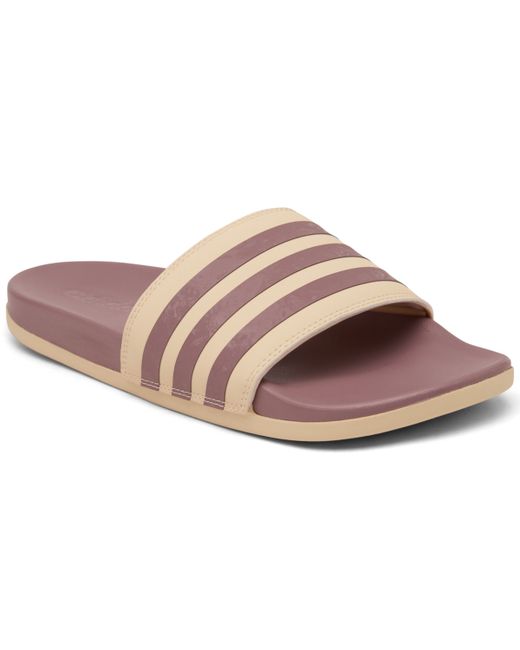 Adidas Adilette Comfort Slide Sandals from Finish Line Purple
