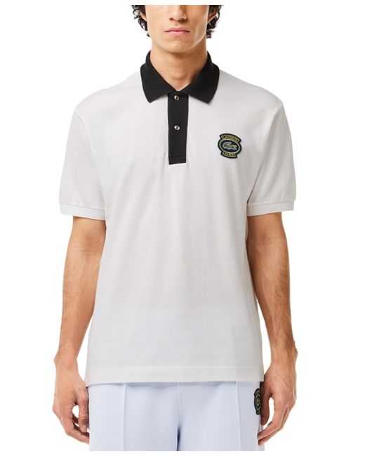 Lacoste Ribbed Short Sleeve Logo Polo Shirt
