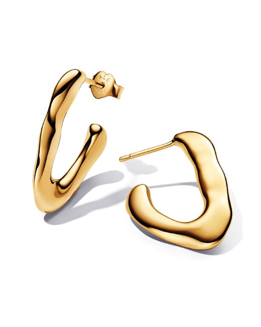 Pandora 14k gold-plated V-shaped Open Hoop Earrings