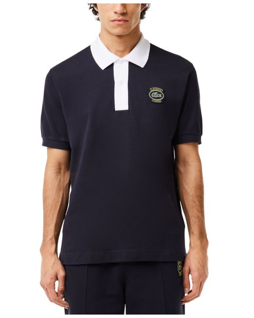 Lacoste Ribbed Short Sleeve Logo Polo Shirt