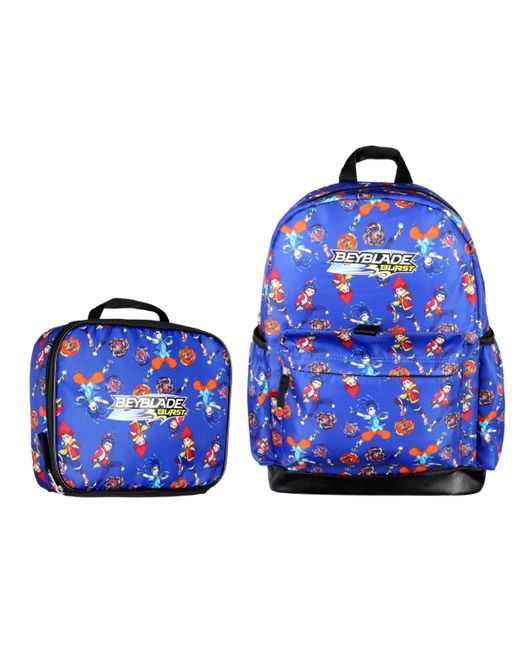 Beyblade Burst Spinner Tops Character Allover Print Backpack with Lunch Bag Tote