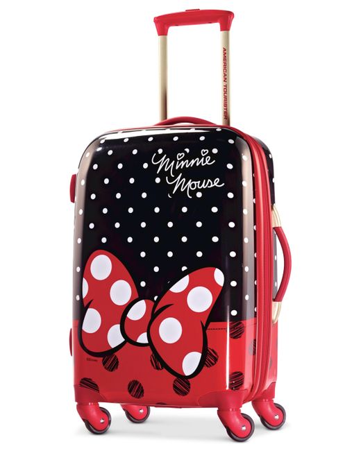 Disney American Tourister Minnie Mouse Bow 21 Hardside Spinner Suitcase