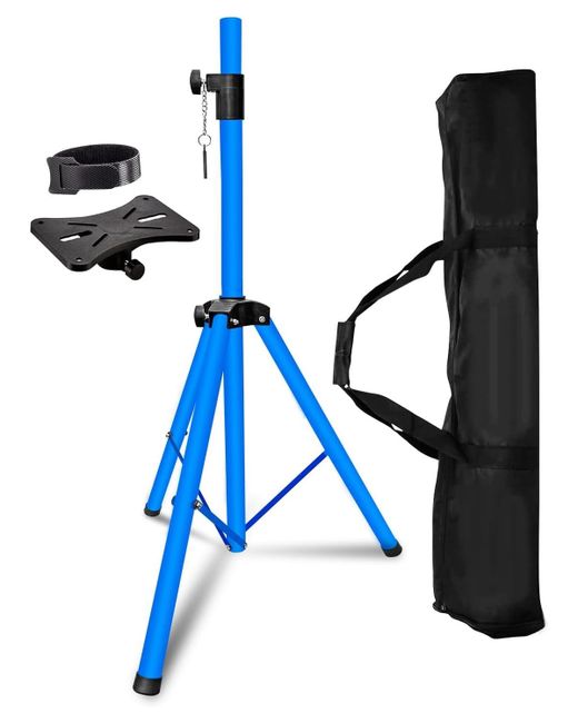 5 Core Speakers Stands 1Pc Heavy Duty Height Adjustable Tripod Pa Dj Speaker Stand For Large Ss Hd 1 Pk Sky Blu Bag