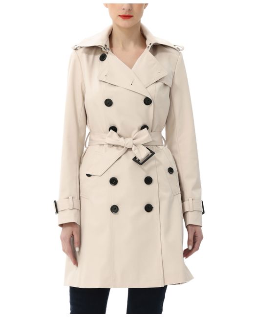 Kimi + Kai Adley Water Resistant Hooded Trench Coat