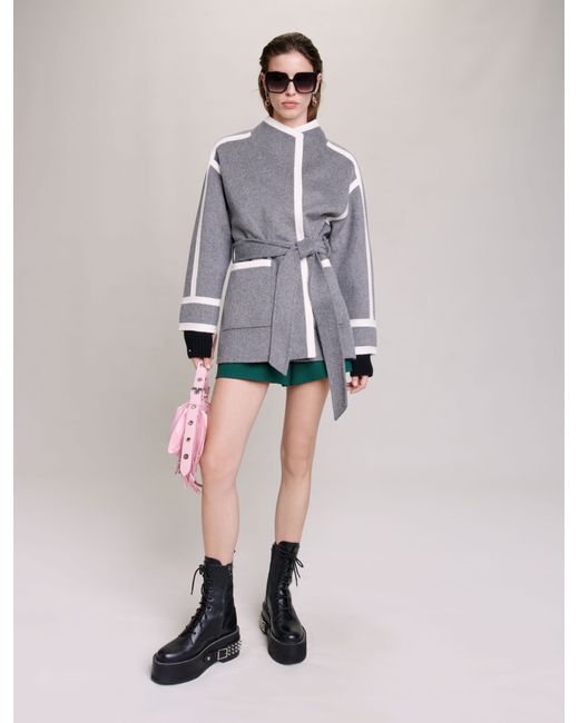 Maje Womans wool Short coat for Fall/Winter Blazers Jackets-XS in