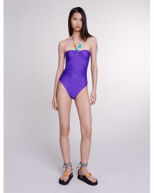Maje Womans polyamide One-piece swimsuit with jewellery for Spring/Summer Bodysuits Swimwear-US XS FR 0