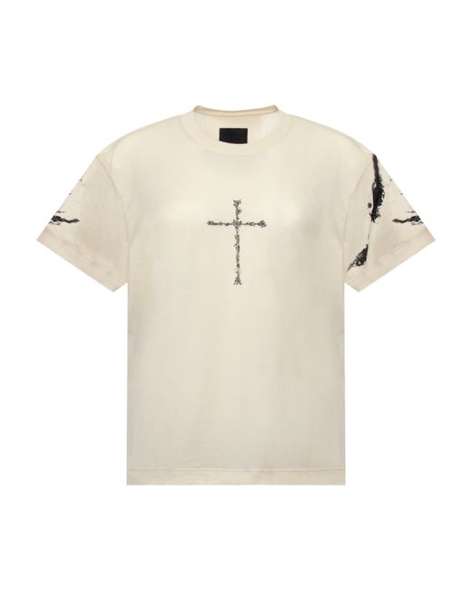 Givenchy Cross Frame Print T-Shirt Clay CLAY