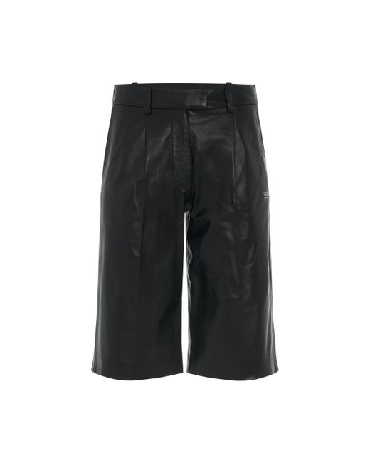 Off-White Leather Formal Shorts Black BLACK