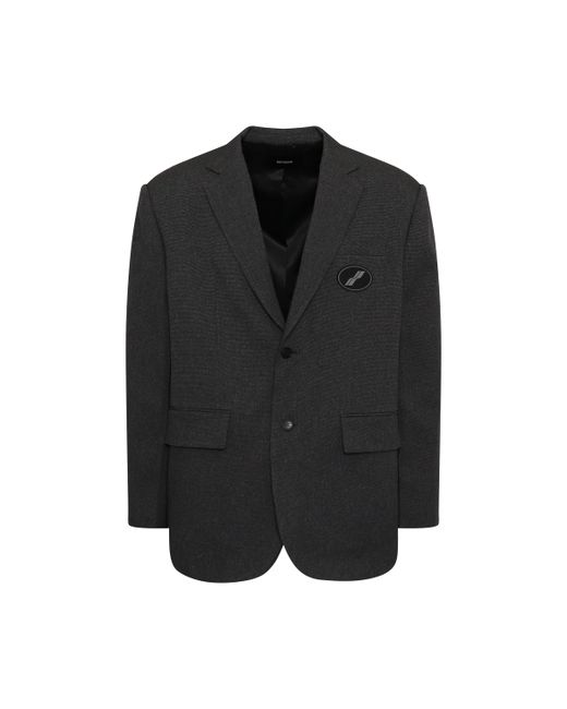We11done Oversized Suit Logo Blazer Charcoal CHARCOAL