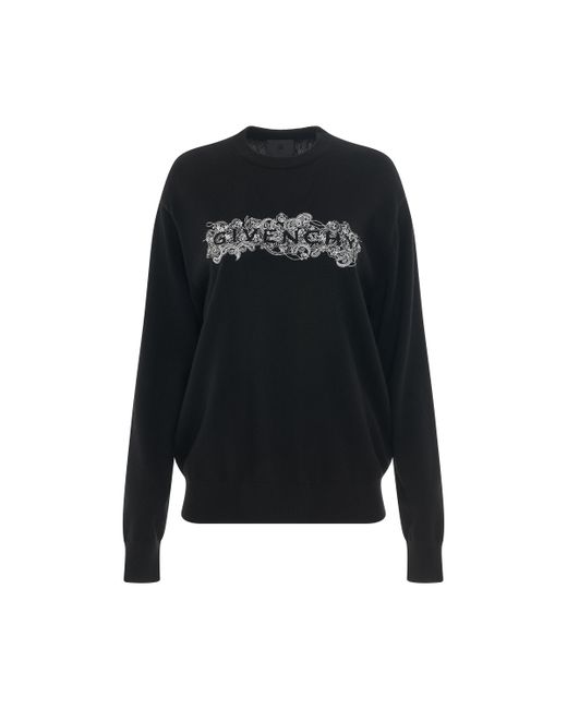 Givenchy Logo Cashmere Sweater Black BLACK