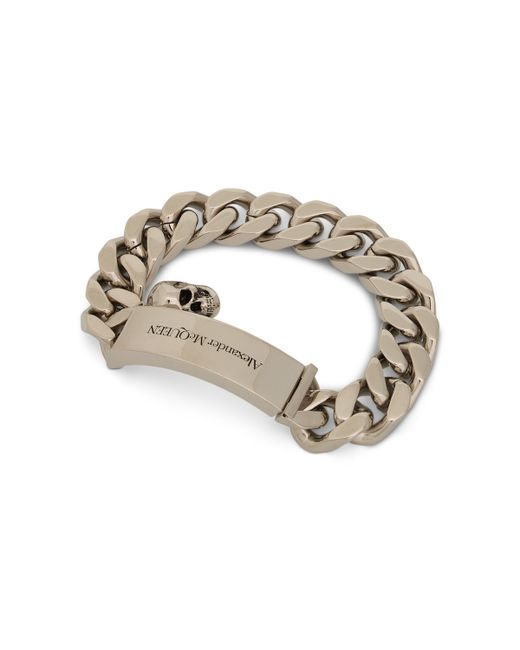 Alexander McQueen Plated Logo Chain Bracelet OS